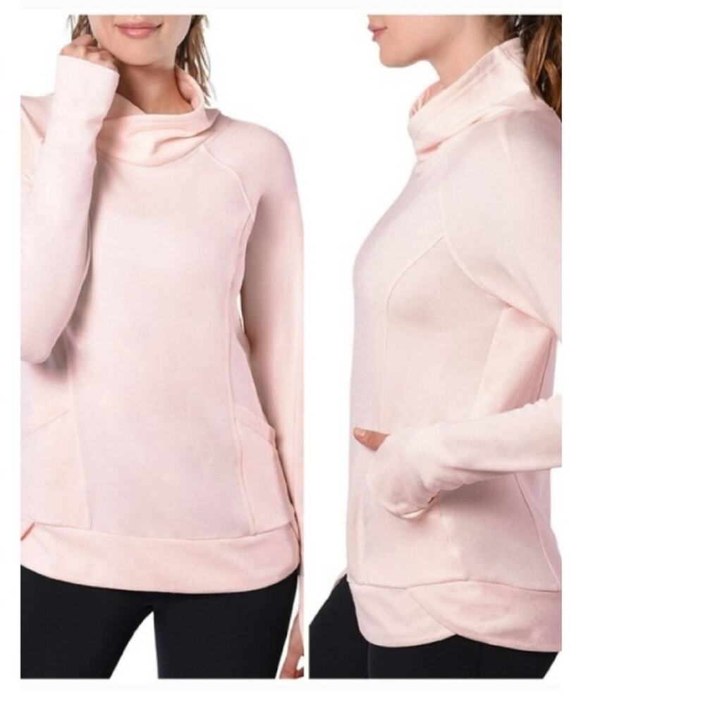 Yogalicious Funnel Neck Sweatshirt Pink Size Large